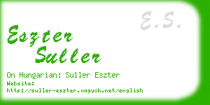 eszter suller business card